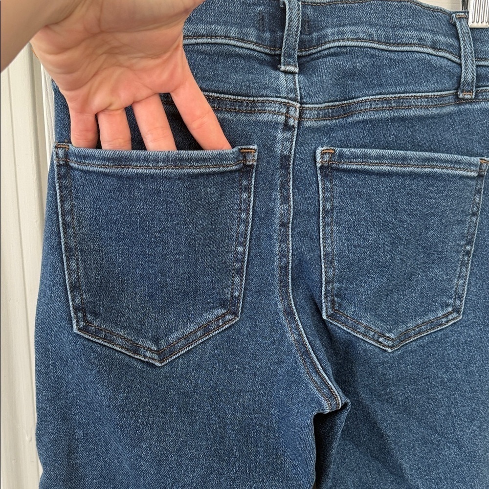 Express Women’s 70s Flare Jeans Size 10 Mid Rise HyperStretch Long Inseam - Picture 9 of 12